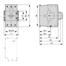 Контактор Schrack LTD31533 230В AC 75кВт 150А 3P розмір 3