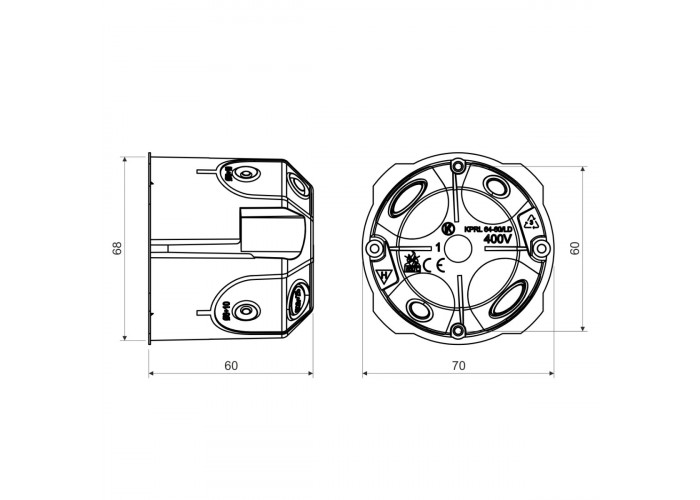 Коробка під розетку Kopos KPRL 64-60/LD