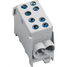 Модульний ввідний клемник Hager KH35L 1P 2x35²/2x25² 63А (сірий)