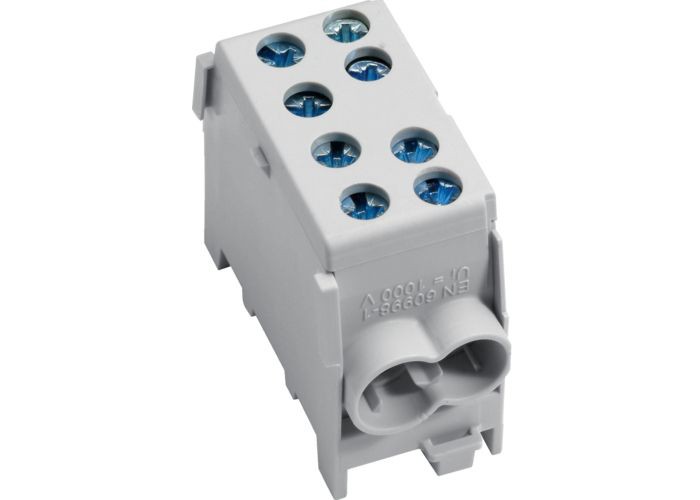 Модульний вступний клемник Hager KH35L 1P 2x35²/2x25² 63А (сірий)