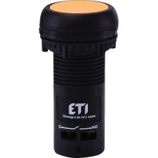Моноблочна втоплена кнопка ETI 004771452 ECF-10-Y (1NO жовта)