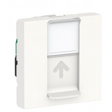 Одинарна комп'ютерна розетка Schneider Electric NU341118 RJ45 cat.5e UTP з полем для напису 2М (біла)