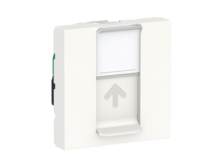 Одинарная компьютерная розетка Schneider Electric NU341118 RJ45 cat.5e UTP с полем для надписи 2М (белая)