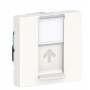 Одинарная компьютерная розетка Schneider Electric NU341118 RJ45 cat.5e UTP с полем для надписи 2М (белая)