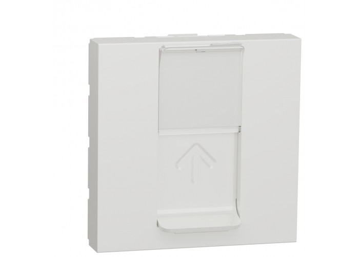 Одинарная компьютерная розетка Schneider Electric NU341118 RJ45 cat.5e UTP с полем для надписи 2М (белая)