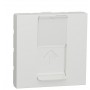 Одинарная компьютерная розетка Schneider Electric NU341118 RJ45 cat.5e UTP с полем для надписи 2М (белая)
