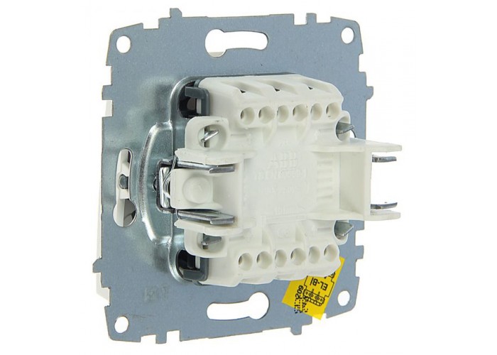 Одноклавішний прохідний вимикач ABB Cosmo 619-010200-209 (білий)
