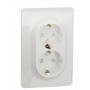 Двойная розетка Schneider Electric NU206718 (винтовой зажим) (алюминий)