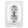 Двойная розетка Schneider Electric NU206718 (винтовой зажим) (алюминий)