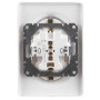 Двойная розетка Schneider Electric NU206718 (винтовой зажим) (алюминий)