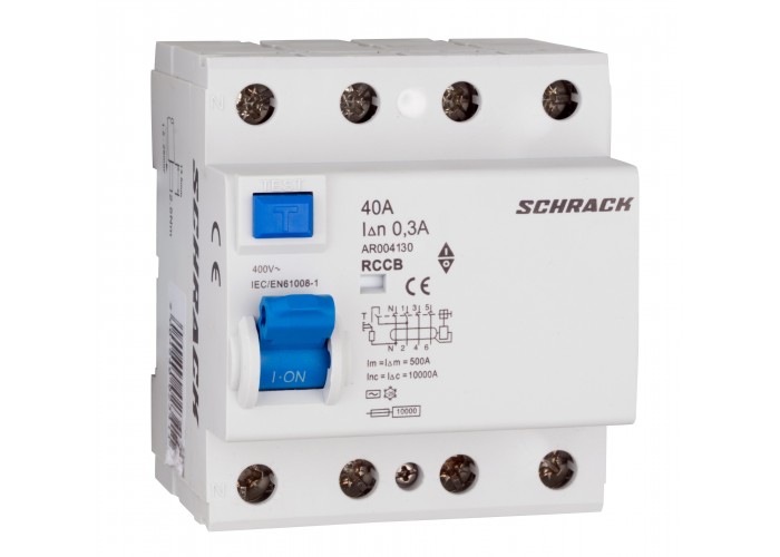 УЗО Schrack AR004130 10кА 40А 300мА 4P тип AC