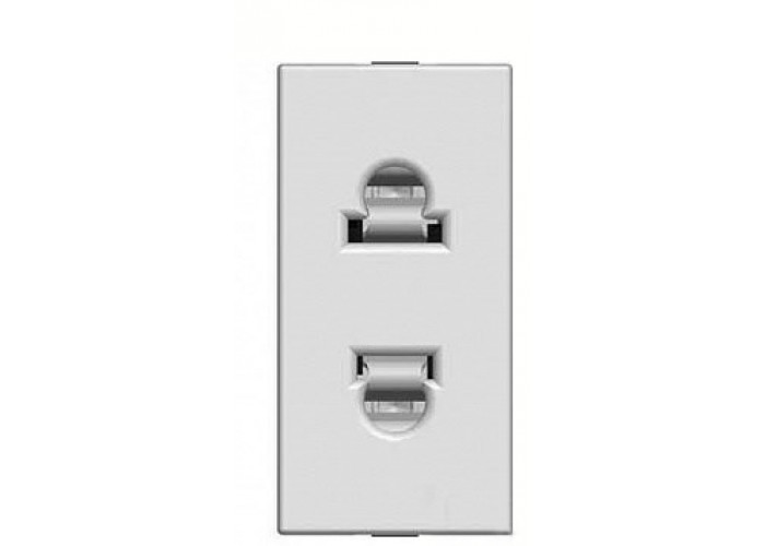 Розетка ABB Zenit 2CLA213500N1301 N2135 PL 1М (срібло)
