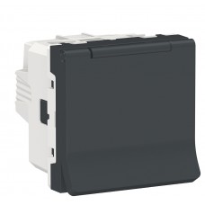 Розетка Schneider Electric NU303754TA (гвинтовий затискач) 16А (антрацит)