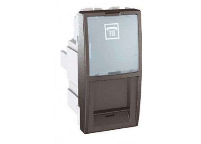 Розетка телефонная RJ-12, 6 конт. графит Schneider Electric