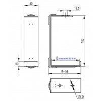 Скоба DKC BBA1015 CS на лоток з основою В150