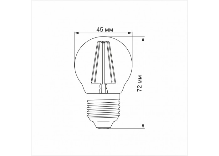 Світлодіодна філаментна лампа Videx Filament G45FA E27 4Вт 2200K (VL-G45FA-04272) бронза