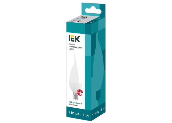 Светодиодная лампа IEK ECO C35 7Вт 630Лм 4000К
