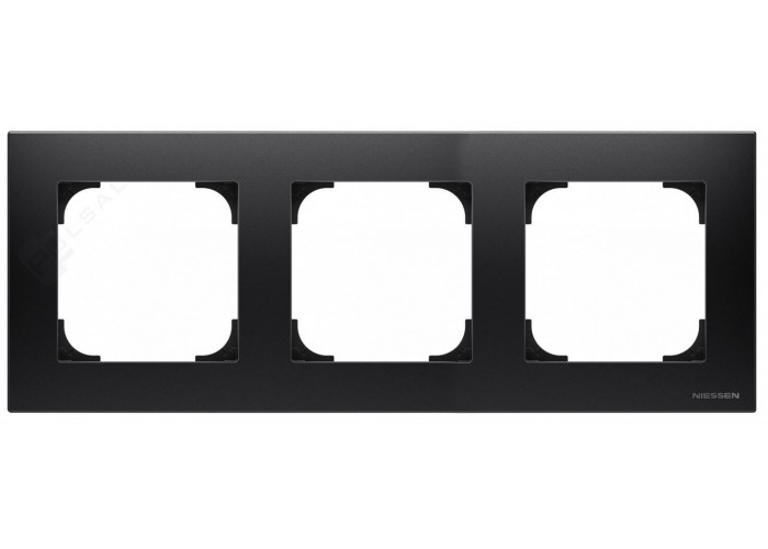 Трипостова рамка ABB Sky 8573 NS (чорний оксамит)