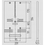 Універсальна панель для лічильника 1/3-фазна 201x334x13 IP20, Elektro-Plast