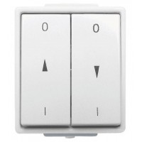 Вимикач накладної 2-кл. білий Hager polo.hermetica IP44, 16000902