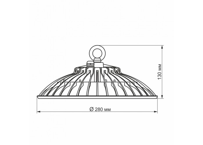 Висотний світильник Videx Highbay 100Вт 5000K (VL-HBe-1005W) білий