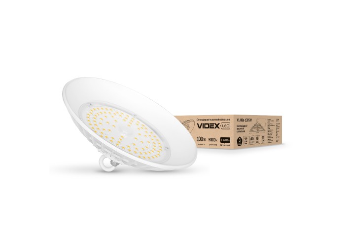 Висотний світильник Videx Highbay 100Вт 5000K (VL-HBe-1005W) білий