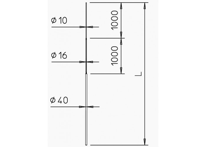 Алюмінієвий блискавка OBO Bettermann (5402868) 101 3B-5000