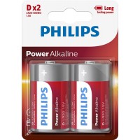 Батарейка Philips LR20P2B/10 Power Alkaline D BLI 2
