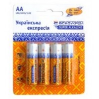 Батарейка лужна Аско-Укрем AА.LR6.BL4 (блістер 4шт)