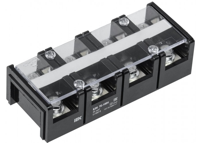 Блок затискачів IEK YZN42-04-035-K02 БЗН ТС-1004 35мм² 100A 4 пари
