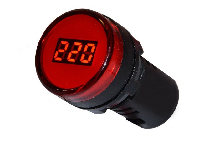 Цифровой измеритель напряжения ad22-22DVM ac 80-500В (красный) Аско [a0190010010]