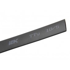 Чорна термозбіжна трубка IEK UDRS-D10-100-K02 ТТУ 10/5 (100м/ролл)