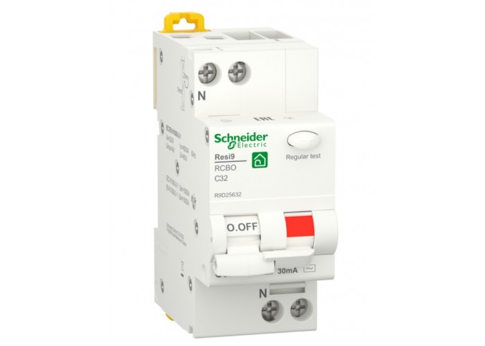 Диференціальний автомат Schneider Electric R9D25632 RESI9 6кА 1P+N 32A C 30мА АC