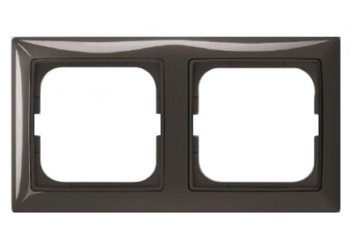 Двомісна рамка ABB Basic 55 2CKA001725A1507 2512-95-507 (чорний шато)