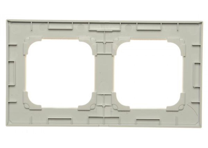 Двомісна рамка ABB Sky 2CLA857200A3001 8572 CB (біле скло)