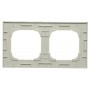Двомісна рамка ABB Sky 2CLA857200A3001 8572 CB (біле скло)