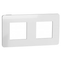 Двопостова рамка Schneider Electric NU280456 (хром/антрацит)