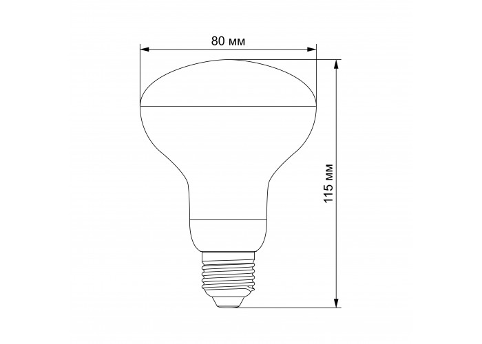 Філаментна фітолампа Videx Filament R80FF E27 9 Вт 1200K (VL-R80FF-09271) для рослин