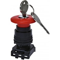 Кнопка-модуль грибок Eti EGM-LK із ключем червона (4771612)