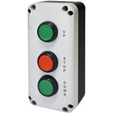 Кнопковий пост Eti ESB3-V7 Standart UP/STOP/DOWN зелена/червона/зелена (4771630)