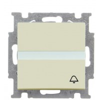 Кнопковий вимикач з полем для напису та символом «Дзвінок» ABB Basic 55 2CKA001413A1087 2026 UCN/KL-92-507 (слонова кістка)