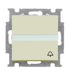Кнопковий вимикач з полем для напису та символом «Дзвінок» ABB Basic 55 2CKA001413A1087 2026 UCN/KL-92-507 (слонова кістка)