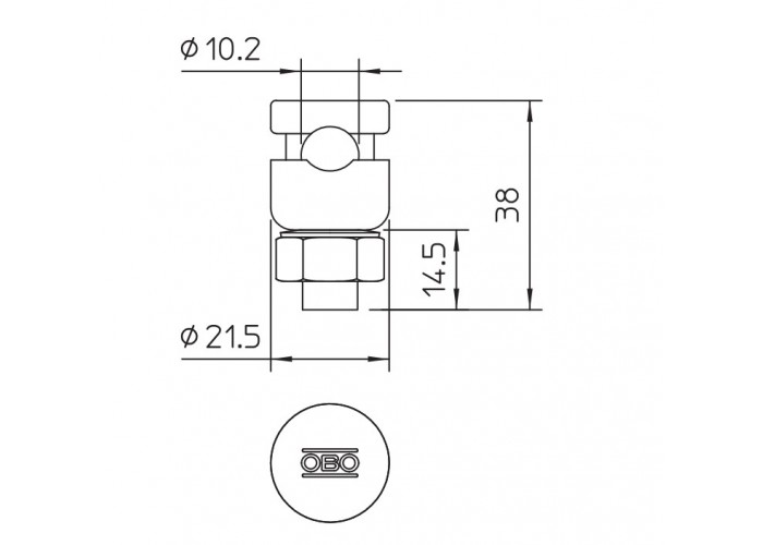 Контактний болт OBO Bettermann (5304164) 5001 N-FT FT (40-60 мкм)