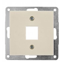 Корпус розетки для встановлення одного роз'єму RJ-12/RJ-45 стандарту WE слонова кістка FIORENA