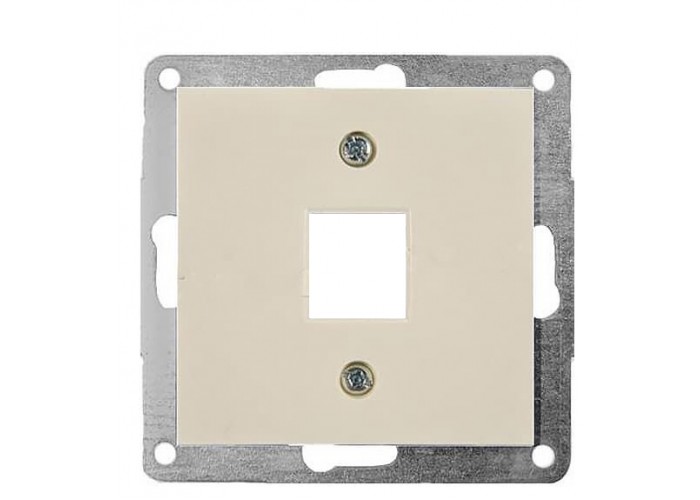 Корпус розетки для установки одного разьема RJ-12/RJ-45 стандарта WE слоновая кость FIORENA
