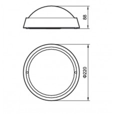 Круглий світильник зовнішнього освітлення Philips 911401735862 Signify 20Вт WT045C 230В 4000К IP65 (білий)