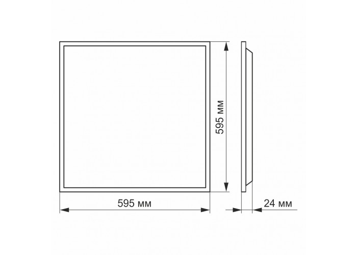 LED панель Videx 48W 6000K матовая VL-Pb486W(2)