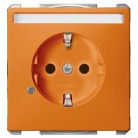 Механізм розетки SCHUKO із заслінками оранж. 16А Merten, MTN2303-4002