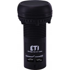 Моноблочна втоплена кнопка ETI 004771453 ECF-10-C (1NO чорна)