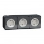 Накладна 3-місна розетка Schneider Electric MUR36038 із з/к та шторками IP55 (антрацит)